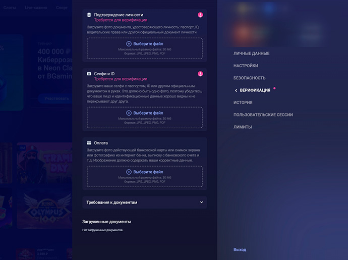 Подтверждение личности