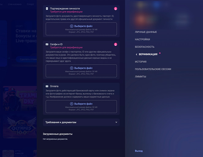 Подтверждение личности