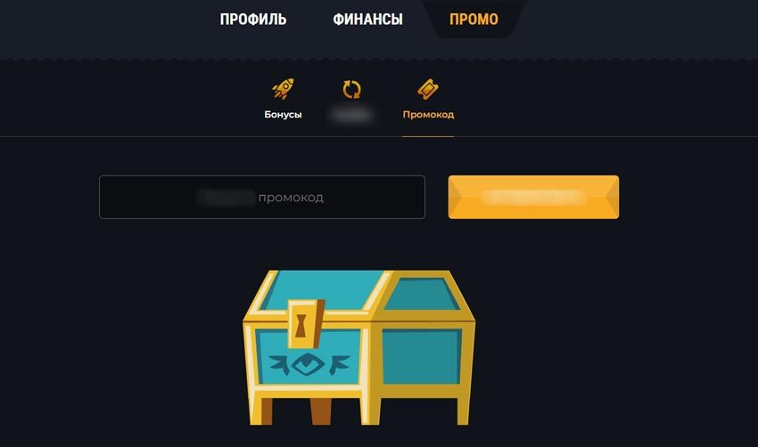 Ввод бонусного кода